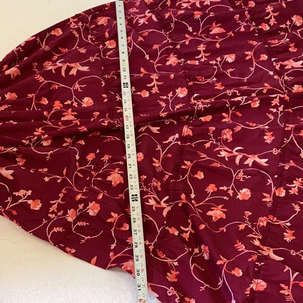 NEW Hill House The Ellie Nap Dress in Burgundy Botanical XS - Picture 12 of 16